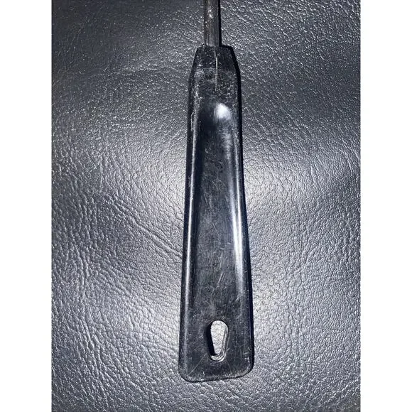 EKCO 11.5” Serving Spoon Stainless Steel Black plastic Handle USA Vintage - Picture 4 of 9